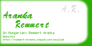 aranka remmert business card